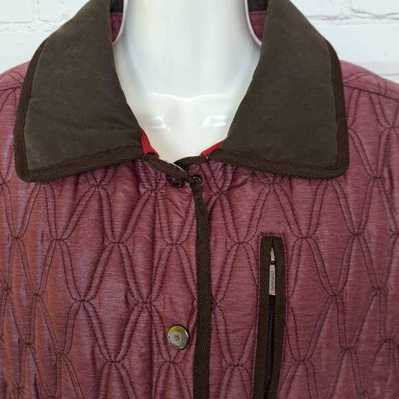 Rainforest Burgundy Cozy Quilted Jacket Size Medium - Picture 4 of 11